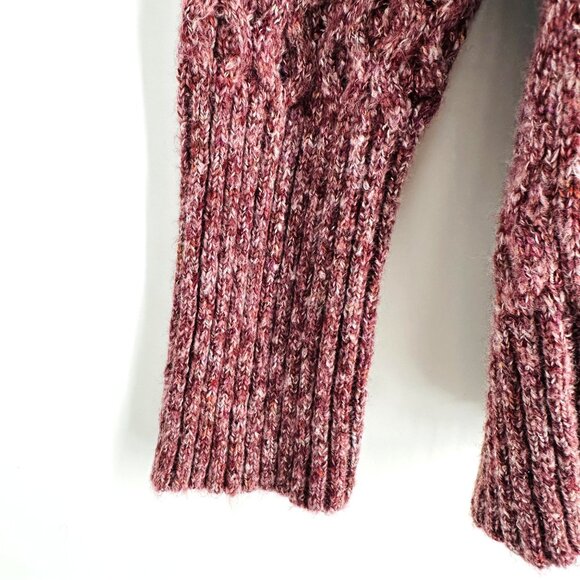 Retrology Purple Chunky Knit Asymmetric Neck Pullover Sweater Plus Size 1X NWT - Picture 6 of 8